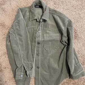 Olive green Zara jacket top